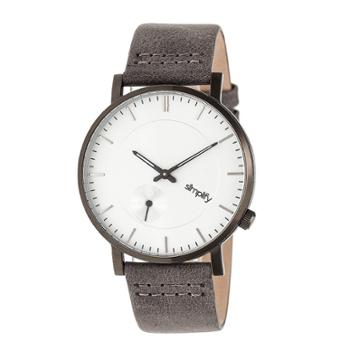 Target Simplify The 3600 Men's Leather-band Watch - Gunmetal/silver/gray