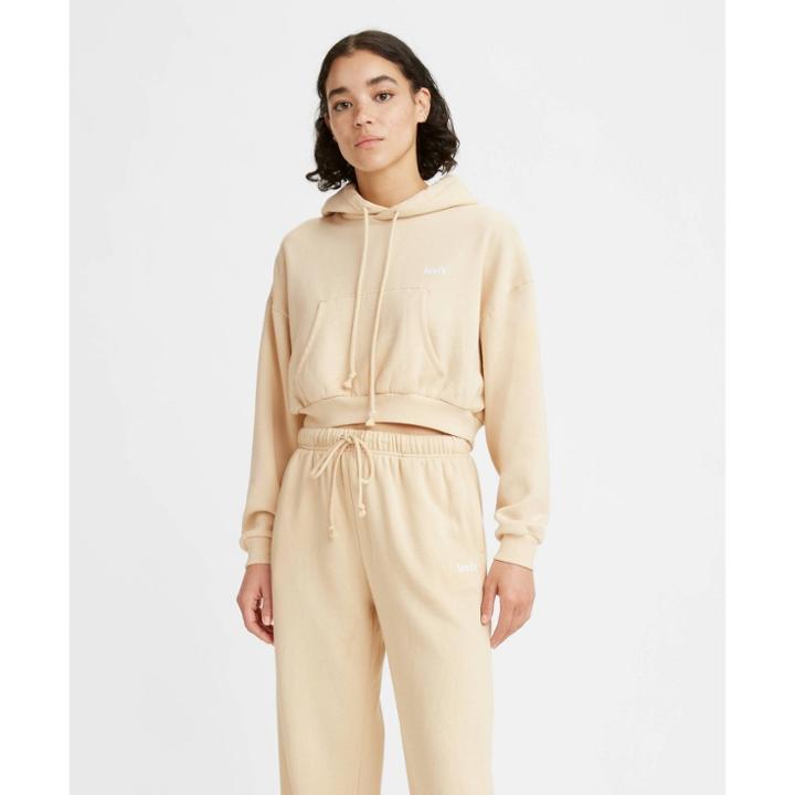 Levi's Women's Cropped Hooded Sweatshirt - Angora