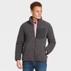 Men's Sherpa Zip-up Fleece Jacket - Goodfellow & Co Gray