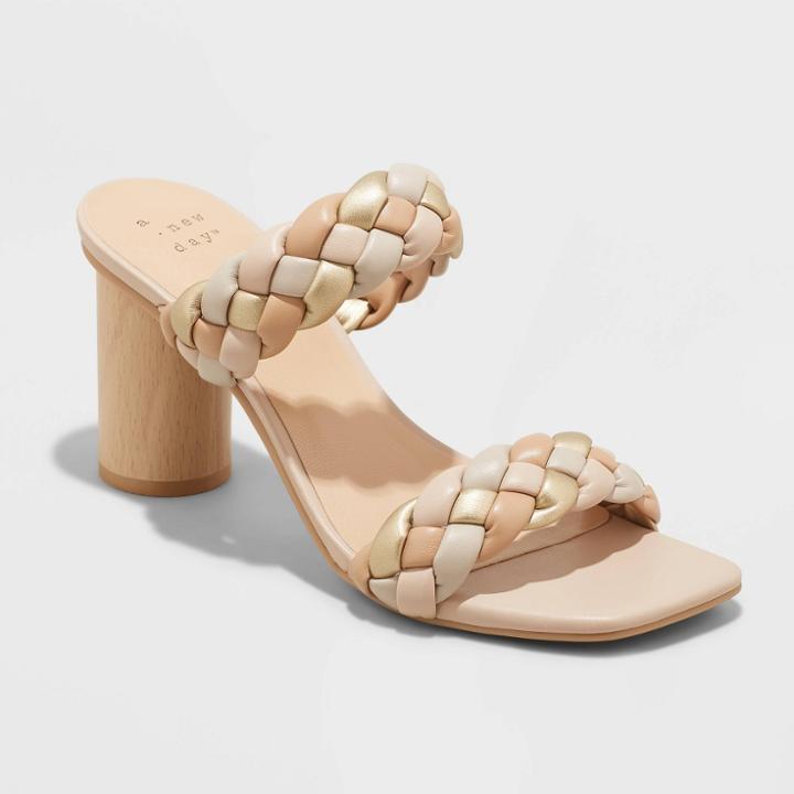 Women's Basil Heels - A New Day Multicolor Metallic 11, Multicolor Grey
