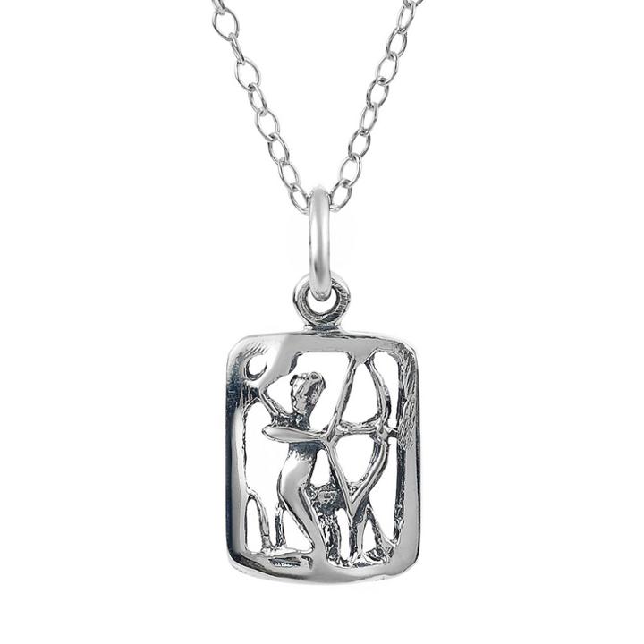 Women's Journee Collection Zodiac Sign Necklace In Sterling Silver - Silver (18),