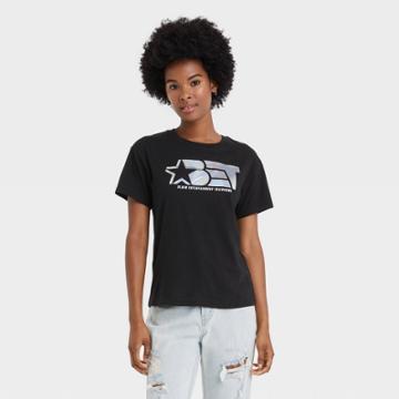 Viacom Women's Bet Short Sleeve Graphic T-shirt - Black
