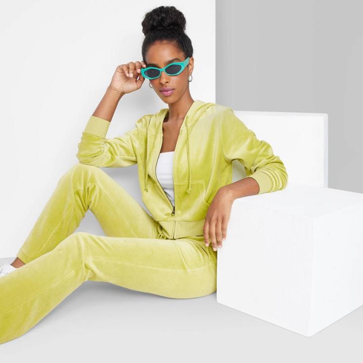 Women's Velour Zip-up Hoodie - Wild Fable