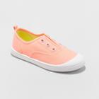 Girls' Mandy Laceless Canvas Sneakers - Cat & Jack Coral 3, Girl's, Pink