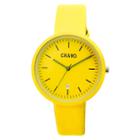Women's Crayo Easy Leather Strap Watch-yellow, Yellow