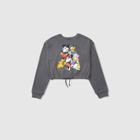 Women's Disney Mickey And Friends Clinched Sweatshirt (juniors') - Charcoal Xs, Women's, Gray