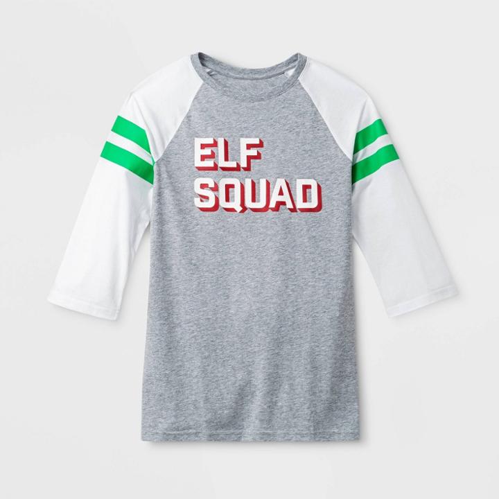 Shinsung Tongsang Men's Elf Squad Raglan Sleeve Graphic T-shirt - Heather Gray