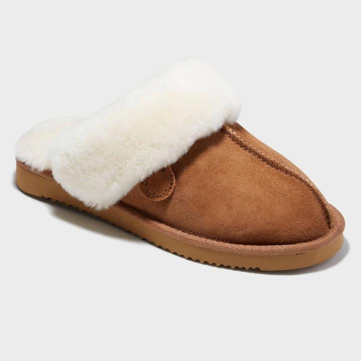 Women's Dluxe By Dearfoams Sydney Loafer Slippers - Chestnut 6, Women's, Brown