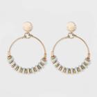 Wire Threaded Semi-precious Aventurine Orbital Earrings - Universal Thread Mint, Women's, Size: