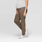 Maternity Side Panel Chino Pants - Isabel Maternity By Ingrid & Isabel Taupe Gray 14, Women's, Brown