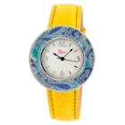 Women's Boum Bouquet Watch With Mother-of-pearl Dial And Unique Patterned Bezel - Yellow
