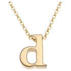 Distributed By Target Women's Sterling Silver 'd' Initial Charm Pendant - Gold, D