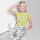 Women's Short Sleeve Diagonal Cut Out Baby T-shirt - Wild Fable