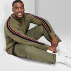 Men's Tall Long Sleeve Velvet Trim Raglan Crew Pullover - Original Use Paris Green