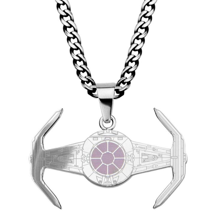 Men's Star Wars X1 Tie Fighter Stainless Steel Pendant