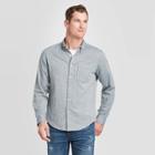 Men's Standard Fit Long Sleeve Double Weave Button-down Shirt - Goodfellow & Co Blue S, Men's,