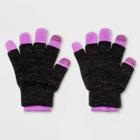 Girls' 3-in-1 Gloves - Cat & Jack Black One Size, Purple