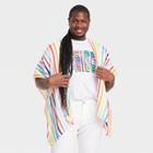 Ev Lgbt Pride Pride Gender Inclusive Adult Rainbow Striped Ruana