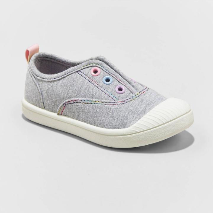 Toddler Rory Rainbow Print Slip-on Apparel Sneakers - Cat & Jack Gray