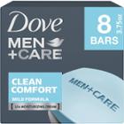 Dove Men+care Clean Comfort Body & Face Bar Soap - 8pk