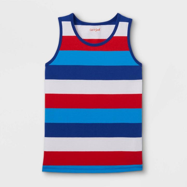 Boys' Striped Tank Top - Cat & Jack Red/white