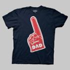 Ripple Junction Men's 'number 1 Dad' Foam Finger Short Sleeve Graphic T-shirt - Navy