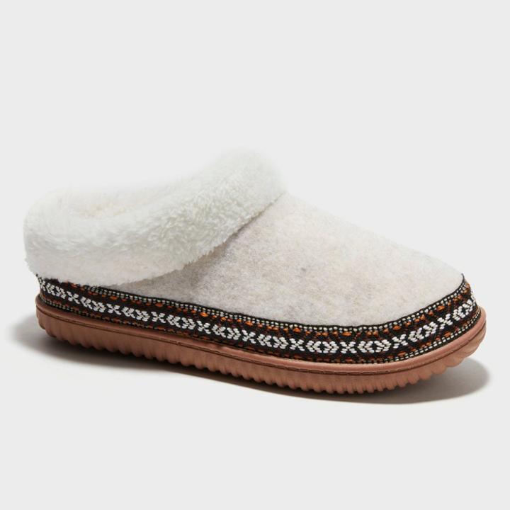 Women's Dluxe By Dearfoams Juniper Slide Slippers - Oatmeal