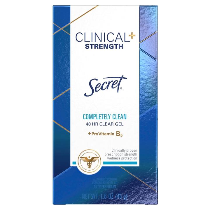 Secret Clinical Strength Antiperspirant & Deodorant Clear Gel - Completely Clean