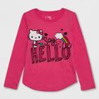 Plus Size Girls' Hello Kitty Long Sleeve T-shirt - Pink