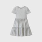 Girls' Short Sleeve Tiered Dress - Art Class Gray