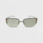 Women's Rimless Butterfly Wrap Sunglasses - Wild Fable White