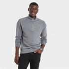 Men's Standard Fit High Neck Zip-up Sweatshirt - Goodfellow & Co Dark Gray