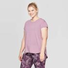 Women's Plus Size Short Sleeve Pindot T-shirt - C9 Champion Purple