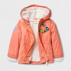 Toddler Girls' Anorak Jacket With Sherpa Lining - Cat & Jack Pink
