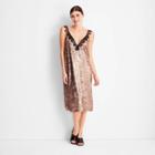 Women's Lace Trim Slip Dress - Future Collective With Kahlana Barfield Brown Copper Xxs