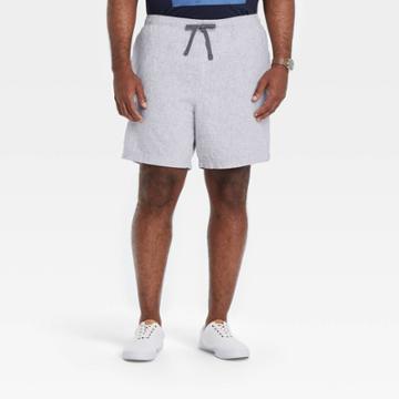 Men's Big & Tall 7 Elevated Novelty E-waist Pull-on Shorts - Goodfellow & Co Gray