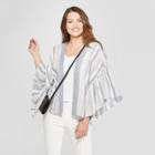 Women's Striped Kimono - Universal Thread Blue/white