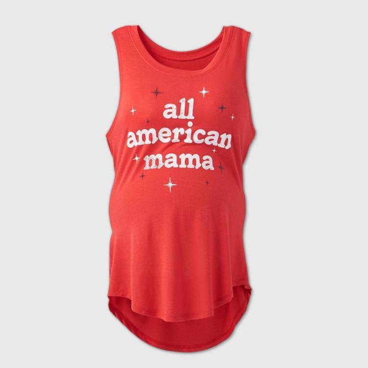 Maternity All American Mama Tank Top - Isabel Maternity By Ingrid & Isabel Red