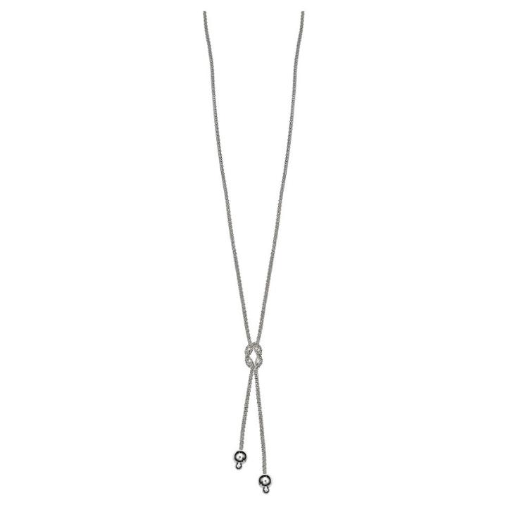Distributed By Target Women's Popcorn Knot Chain In Sterling Silver With Extender- Gray