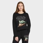 Women's Star Wars Baby Yoda Graphic Sweatshirt - Black