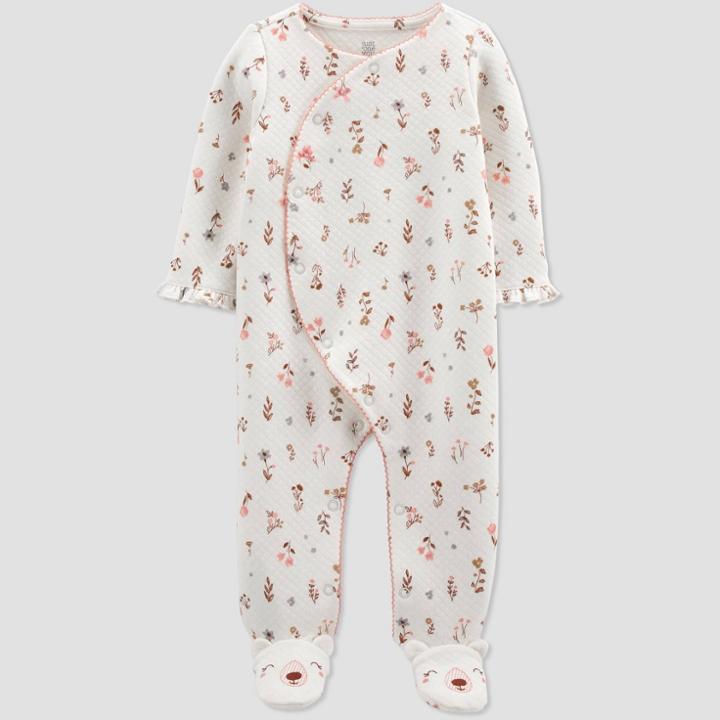 Baby Girls' Floral Sleep N' Play - Just One You Made By Carter's Ivory Newborn