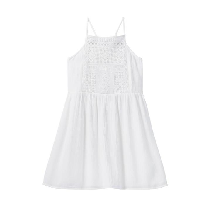 Petitegirls' Crochet Short Dress - Art Class White