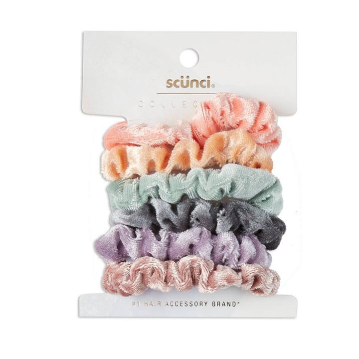 Scunci Collection Mini Velour Hair Scrunchies