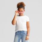 Girls' Short Sleeve Crew Neck T-shirt - Cat & Jack White