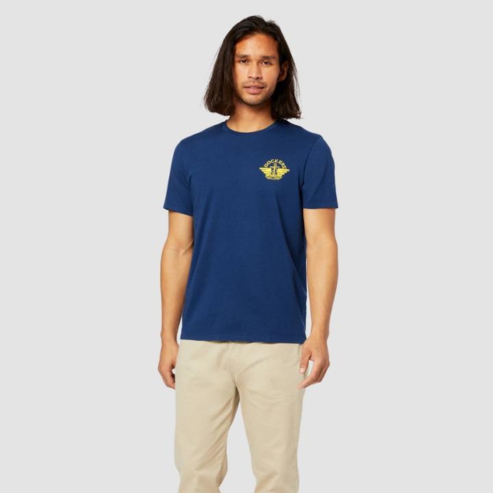 Dockers Adult Product Logo Short Sleeve Crew Neck T-shirt - Blue