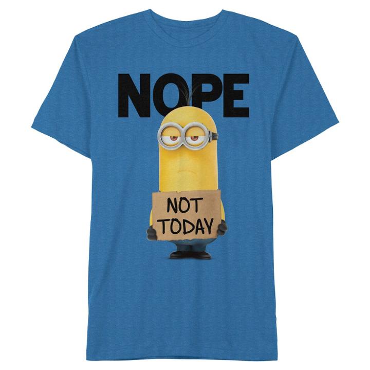 Men's Despicable Me Minions Nope Not Today T-shirt - Royal Blue