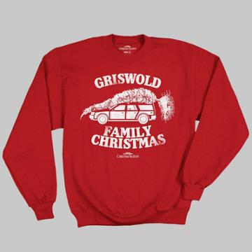 Ripple Junction Men's National Lampoon Christmas Vacation Fleece Pullover Sweater - Red