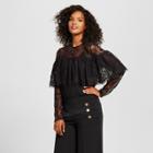 Women's Layered Lace Top - Who What Wear Black