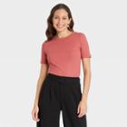Women's Short Sleeve Rib T-shirt - A New Day