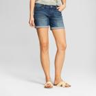 Women's Mid-rise Roll Cuff Jean Shorts - Crafted By Lee Medium Wash